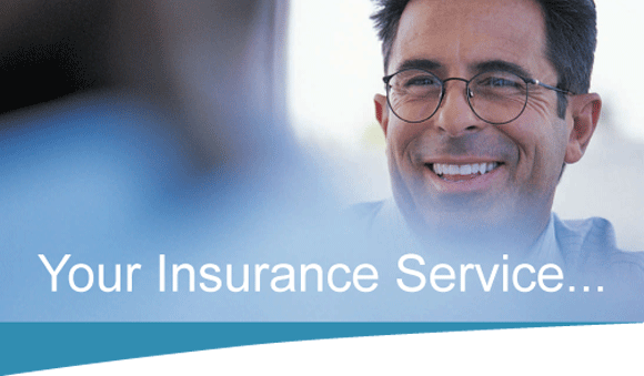 insurance quotes manager smiling at clients